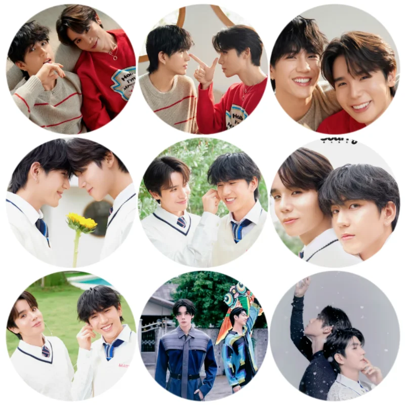 9 قطعة/مجموعة Jimmysea Jimmyyjp Seataملصق التايلاندية TV My Magic Prophecy Drama Stills صور شارة بانج بروش حقيبة ديكور دبابيس