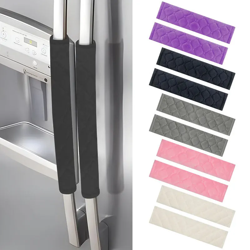 2Pcs Kühlschrank Ofen Türgriff Abdeckung Küchengerät Schützen Hause Dekore Samt Tuch Appliance Griff Abdeckungen