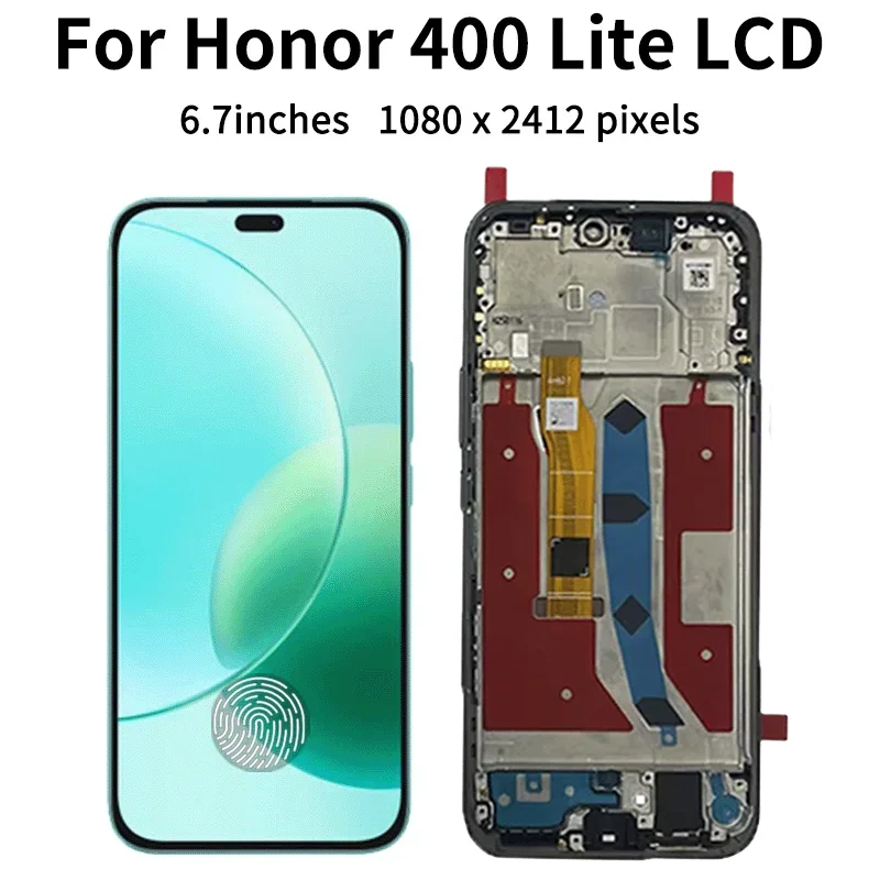 6,7-calowy wyświetlacz AMOLED do telefonu Honor 400 Lite, model ABR-NX1, wraz z ekranem dotykowym i ramką wyświetlacza do telefonu Honor 400 Lite, model ABR-N31C1. — zdjęcie produktu 3