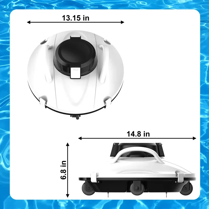 90-Minuten-Automatik, kabellos, intelligenter Unterwasserstaubsauger, Schwimmbadroboter