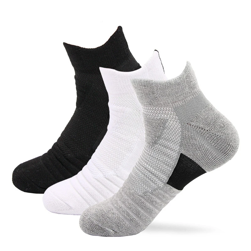 3pairs/Lot Men\'s Socks Compression Stockings Breathable Basketball Sports Cycling running Towel Socks High Elastic Tube Socks