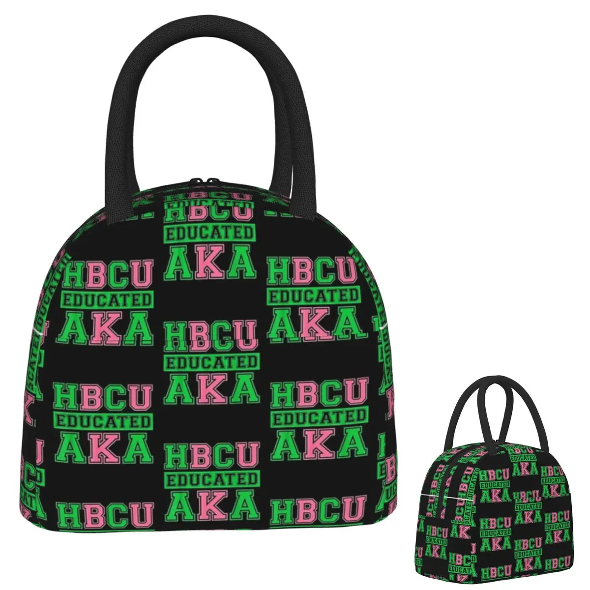 

HBCU Grad AKA Sorority Paraphernalia, HBCU Educated AKA Изолированная сумка для обеда для детей Портативные коробки для еды Термальная сумка для обеда