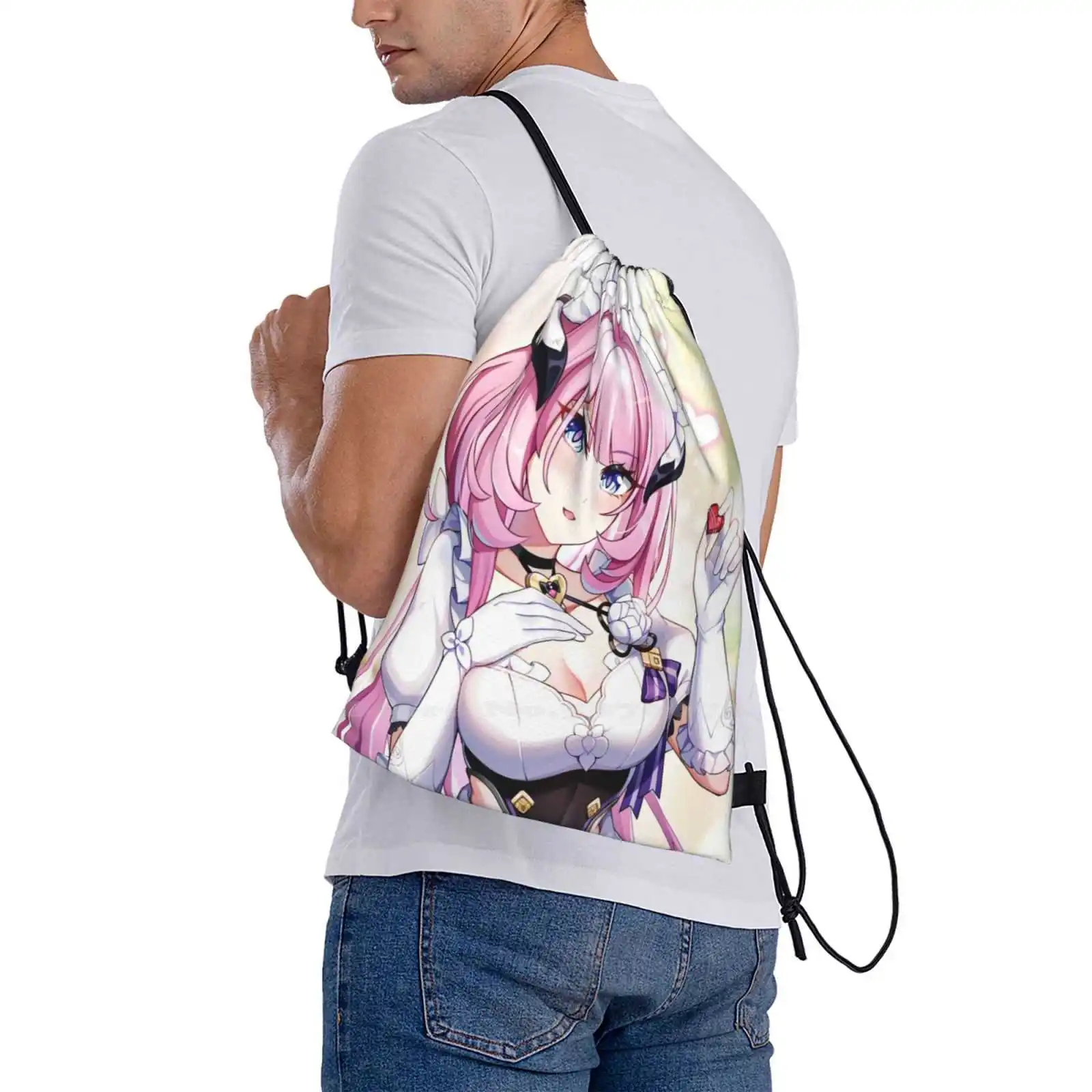 Cameriera Elysia Honkai Impact 3 Laptop da viaggio Bagpack borse da scuola cameriera Elysia Elysia Honkai Impact 3 Anime Manga videogioco carino