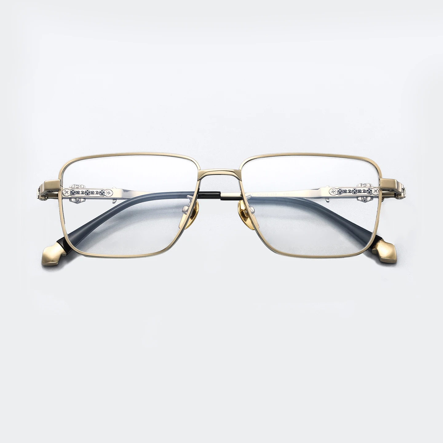 نظارات ريترو ميتال ستايل للرجال والنساء، إطارات نظارات قصر النظر العصرية والشخصية، عصرية وعالية الجودة، إطارات نظارات من التيتانيوم النقي خفيفة للغاية مع عدسات طبية