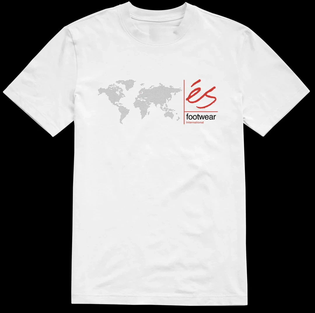 ES  Classic Logo Skateboard Street Trendy Brand T-shirt Cotton Graphic Tee Men Women Summer Streetwear