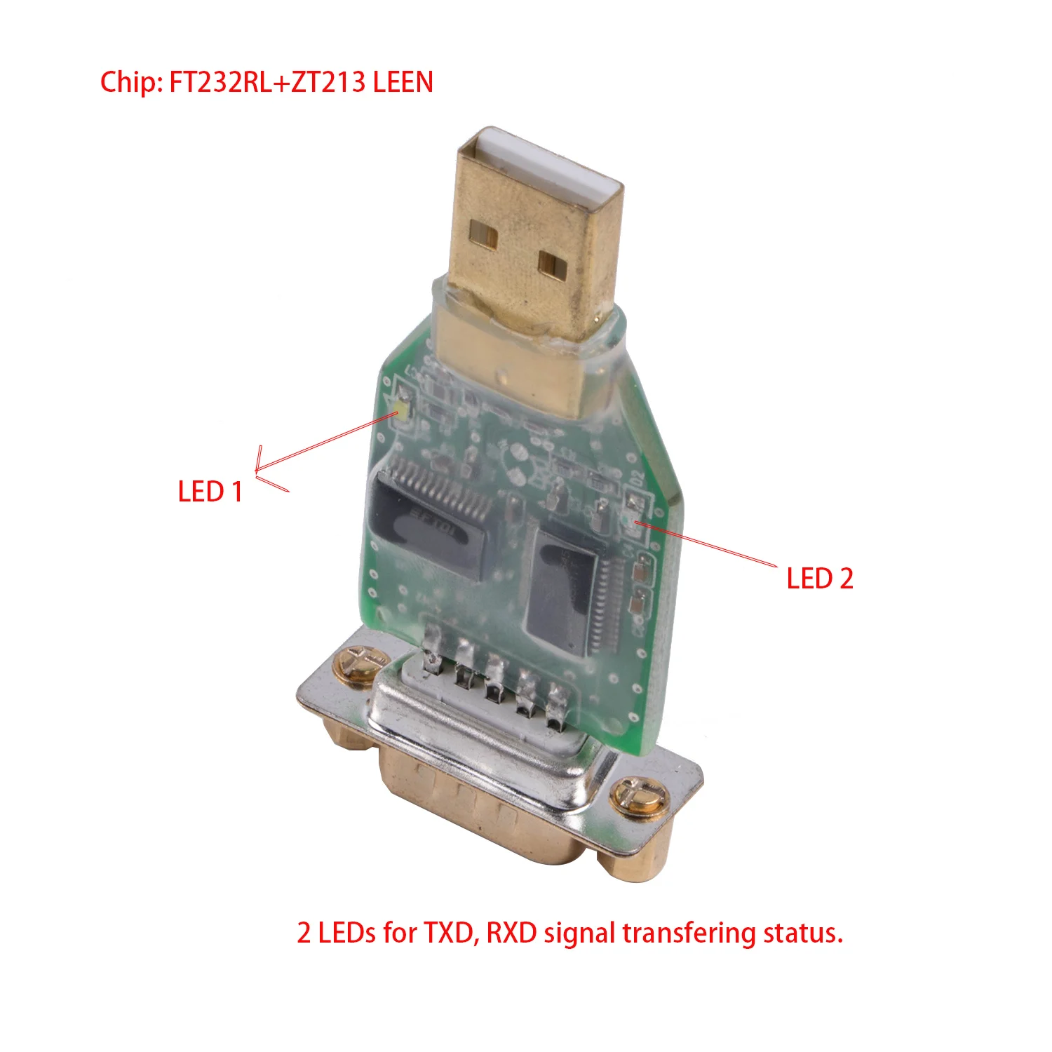 Adaptador de comunicación USB a DB9 Mele RS232, convertidor serie FTDI para Win 11, 10, 8, 7, Mac OS