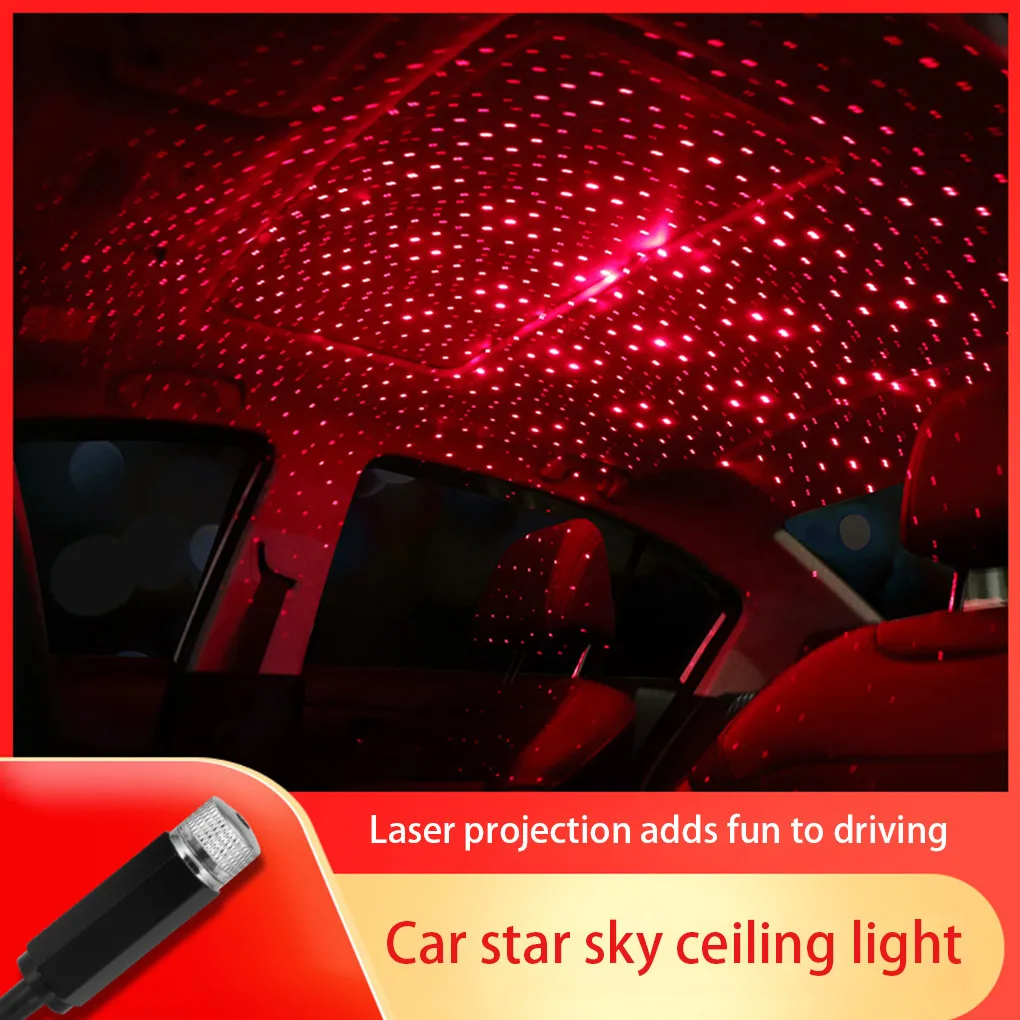 Mini LED Car Roof Star Night Light Projector Atmosphere Galaxy Lamp USB Decorative Adjustable for Auto Roof Room Ceiling Decor