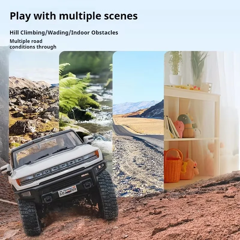 Fms Fcx18 1/18 Hummer Ev Pickup Rc Remote Control Simulation Electric 4wd Off Road Climbing Model Car Children'S Toy Gift