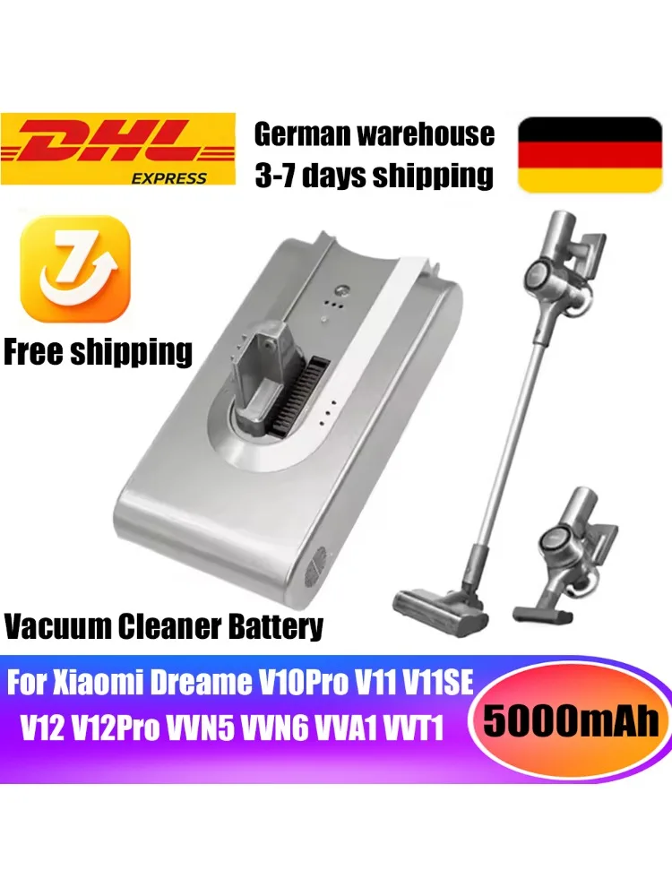 NOWA 100% Oryginalna Bateria Zamienna VVT1 VVN6 VVA1 Do Bezprzewodowego Odkurzacza Xiaomi Dreame V11 V11SE V12 — 2