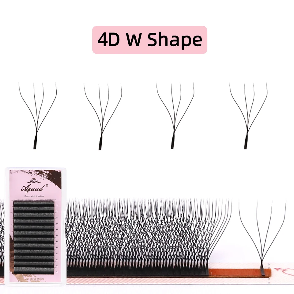 NEU Braune W-förmige Wimpernverlängerung 2DY 3D Spike Lash Vorgefertigte Fächerwimpern 5D 4D Clover W-Style Wimpern Braune 3D Fairy Handgewebte Wimpern – Detail 24