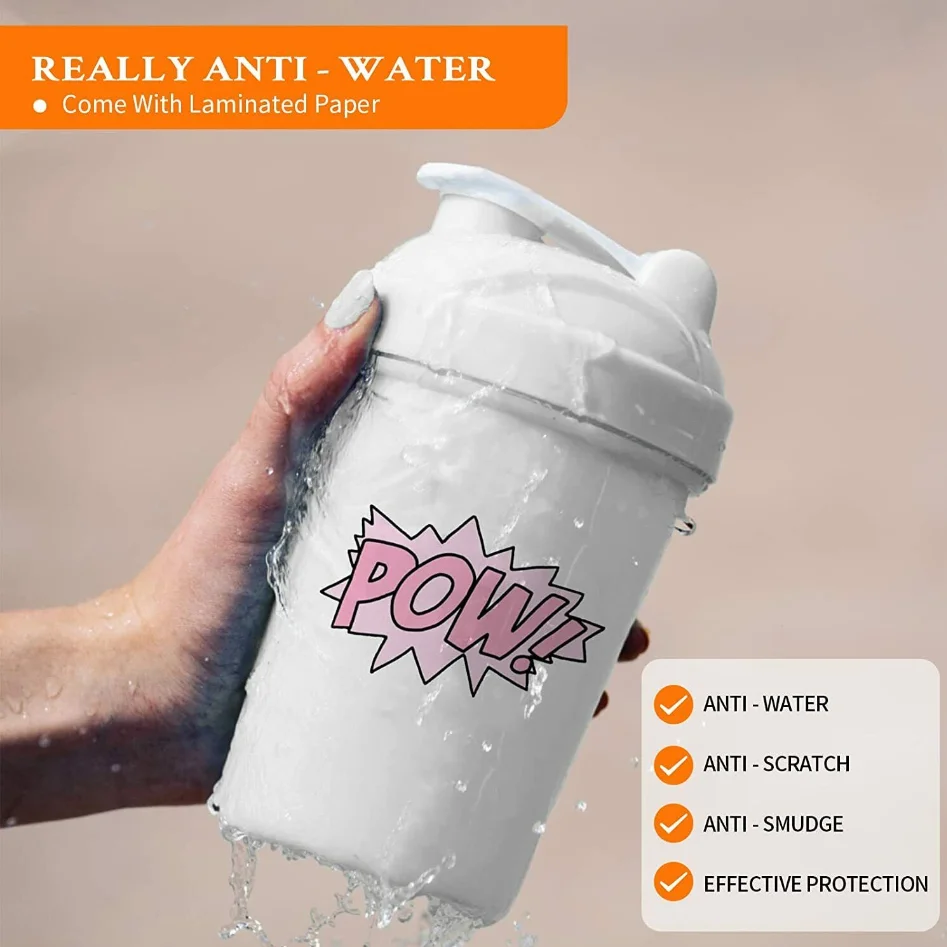 HTVRONT Printable Vinyl Sticker Paper Waterproof Printable Vinyl for Laser & Inkjet Print 8.5"x11" Glossy White printable vinyl