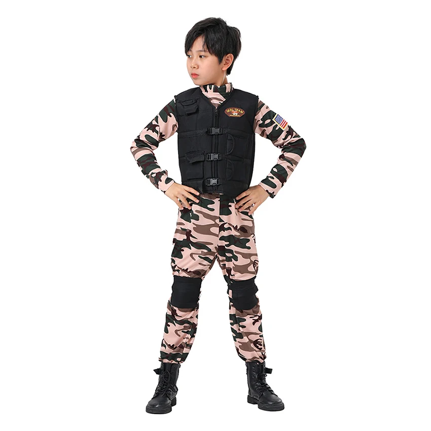 Gilet delle forze speciali Navy Seals Uniforme Costume di Halloween per bambini Cosplay Anime Abito in maschera Abiti di carnevale Festival Travestimento