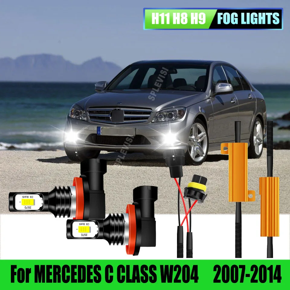 

2 шт., противотуманные фары с защитой от мерцания H11 H9 711, предупреждение о ошибке для MERCEDES C CLASS W204 2007 2008 2009 2010 2011-2014