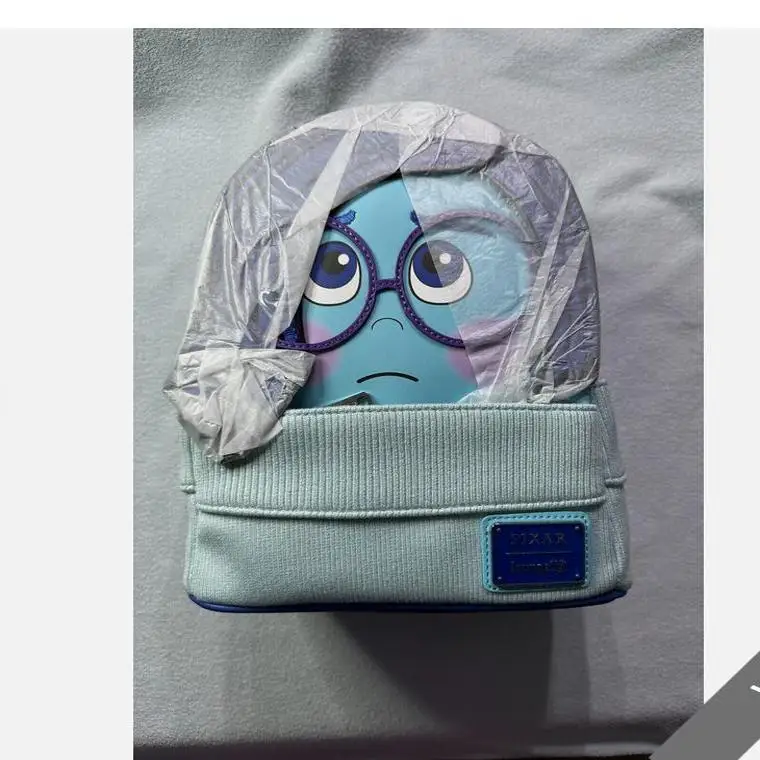 

New Hot Loungefly Disney Pixar Inside Out Sadness Cosplay Mini-Rucksack Women'S Casual Bag Children Schoolbag Student Gift Cute