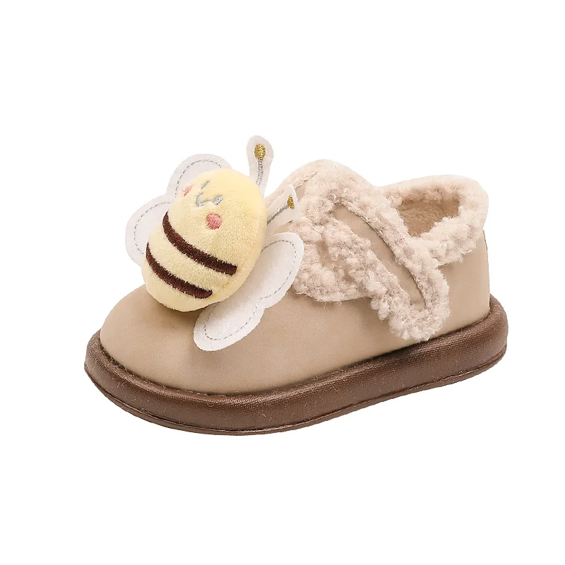 Children's Fashion Casual Shoes Versatile T-Strap Cute Cartoon Little Bee Spring and Autumn 2023 Baby Boys and Girls Kids Shoes