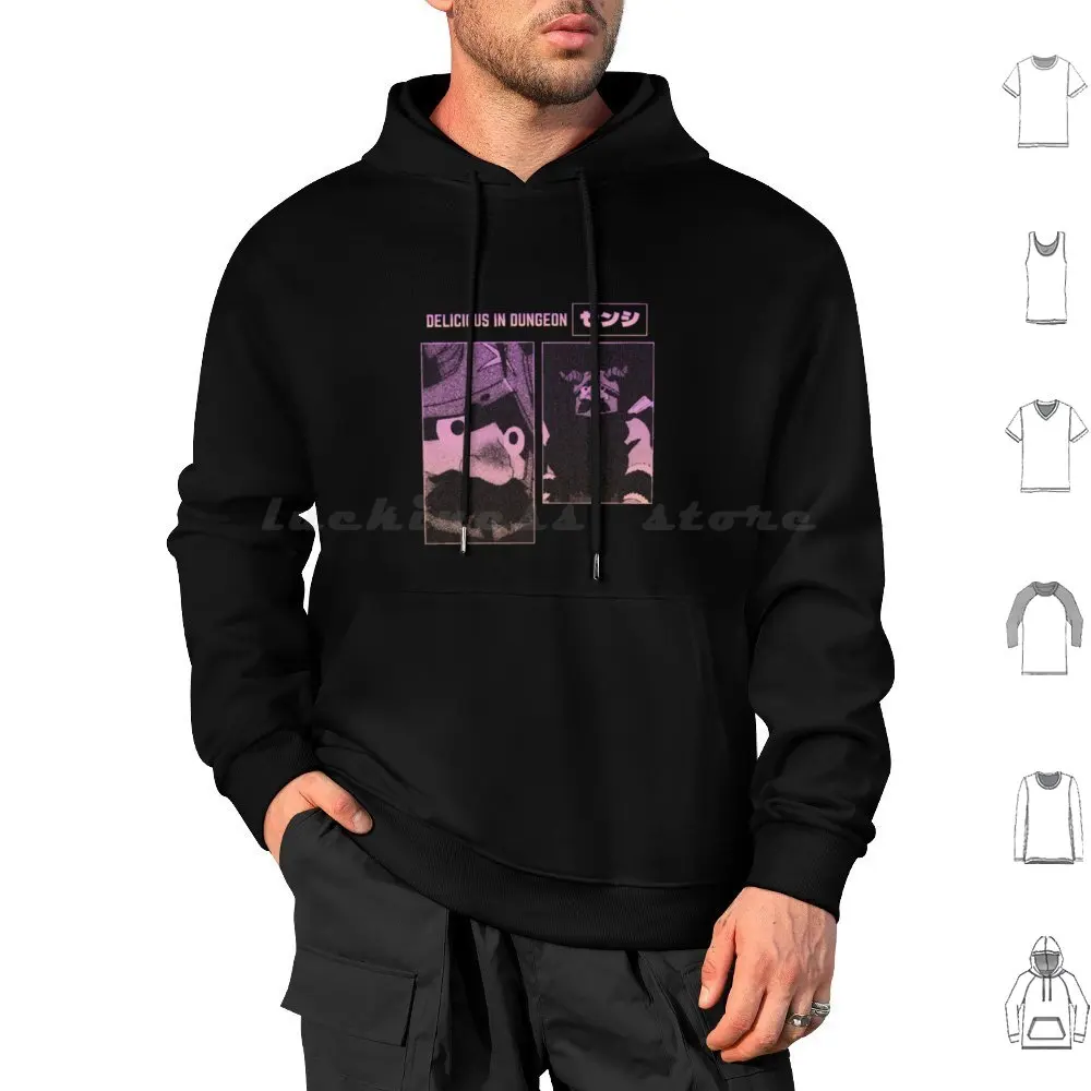 Senshi Gloomy Halftone Fanart Design Hoodie cotton Long Sleeve Meshi Delicious In Anime Manga Meshi Manga Meshi Anime