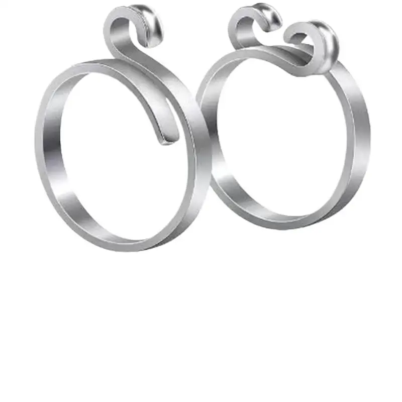 2 Stück verstellbare Strick- und Häkelringe, Fadenführungsringe für Finger, schnellerer Fadenhalter, Häkelfingerlinge, Fadenringe, Nähwerkzeuge – Detail 6