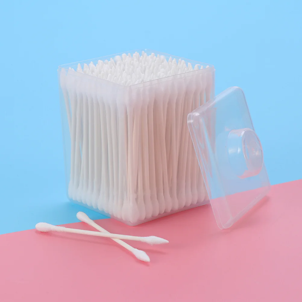 600 個ダブルヘッド綿棒メイク落としツール美容クレンジングスティック紙幹アプリケータースキンケア創傷ケア用
