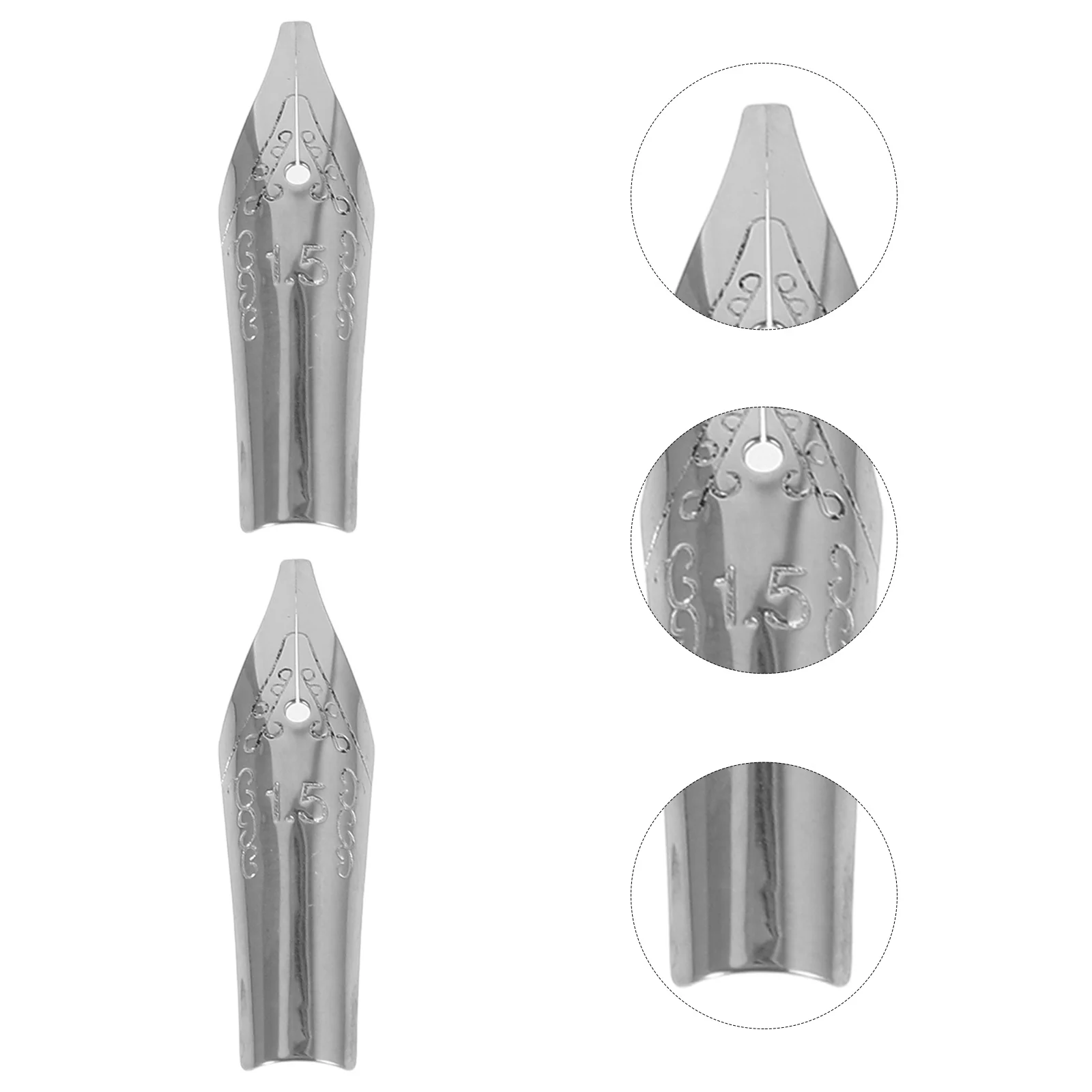 20 Buah Ujung Pena Fountain Pengganti Ujung Halus Logam untuk Menulis Menggambar Kaligrafi Menandatangani Alat Tulis Siswa