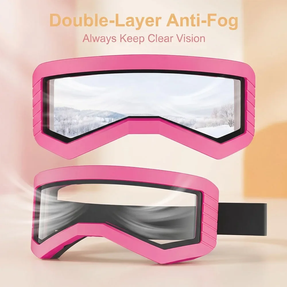 

Parent Child Dirt Bike Goggles Double Lens Anti Fog Ski Goggles UV400 Revo Snowboard Glasses Adult Kids Winter Sports Eyewear