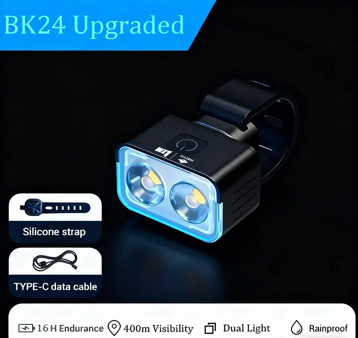 

LEM Bicycle LED Light 260LM Rechargable Waterproof Front Rear Bike Taillight Night Cycling