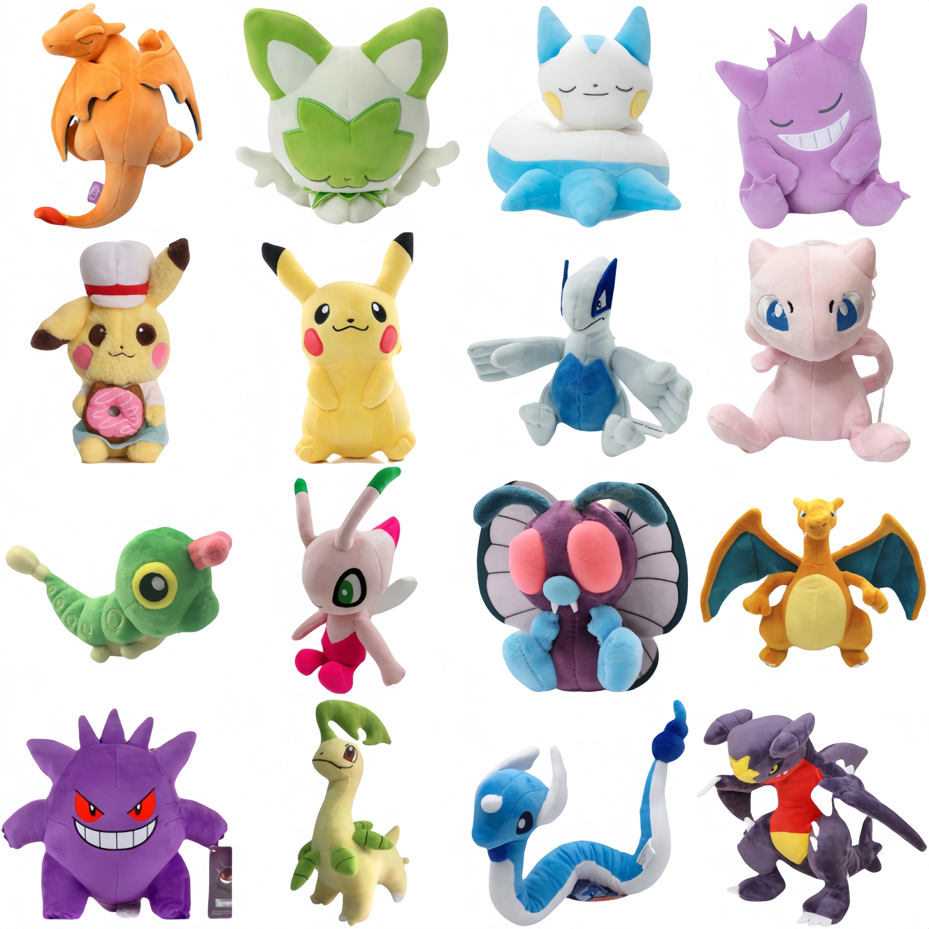 pokemon-gengar-pelucia-cinderace-jirachi-sprigatito-boneca-charizard-boneca-de-pelucia-caterpie-blastoise-bayleef-garchomp-butterfree-brinquedos