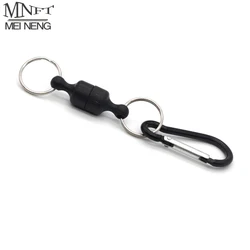 MNFT 2 uds hebilla magnética pesca con mosca red magnética y mosquetón de aluminio herramienta de liberación rápida de pesca 8 colores seleccionados