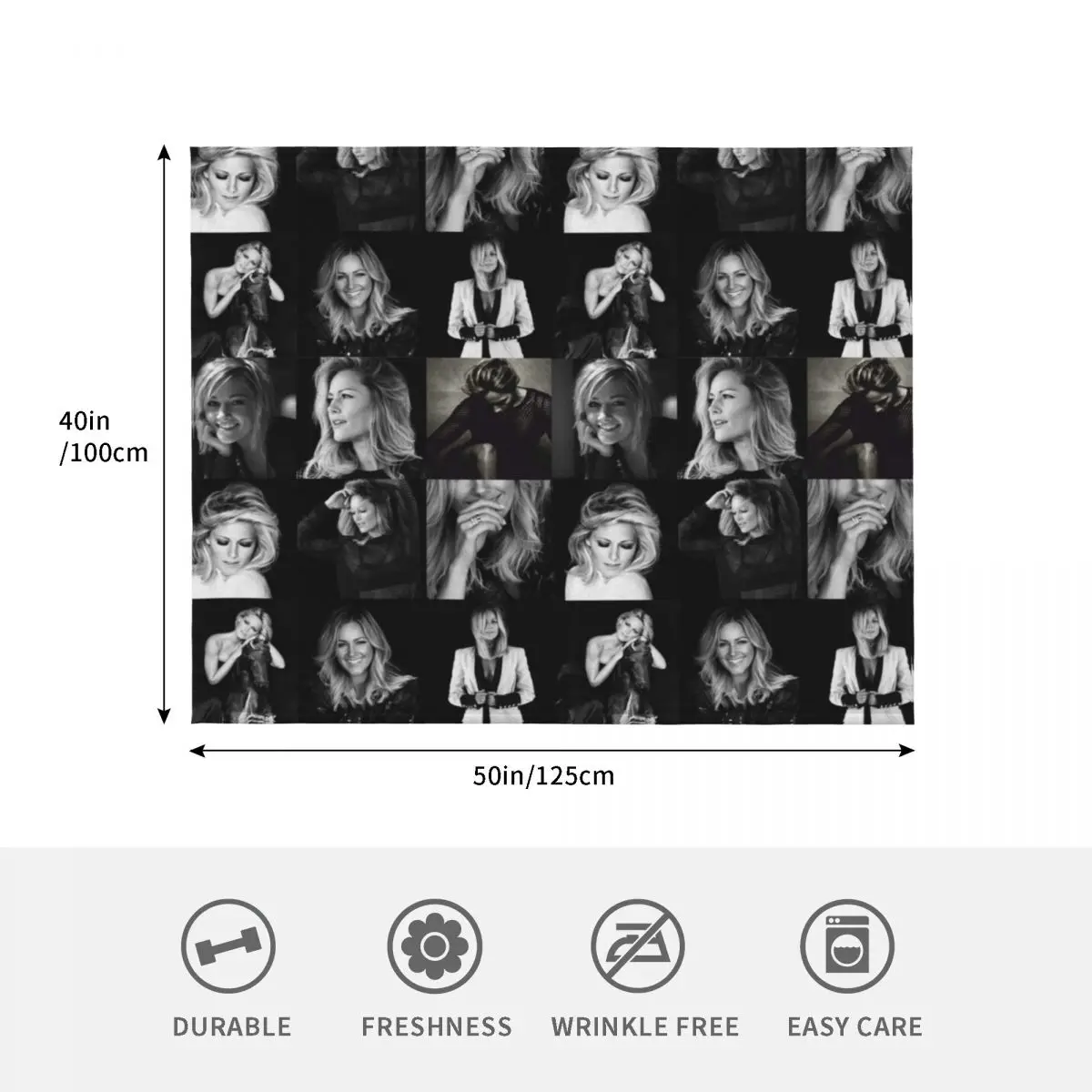 هيلين فيشر كولاج رمي بطانية أشعث الفانيلا أغطية سرير رقيقة البطانيات