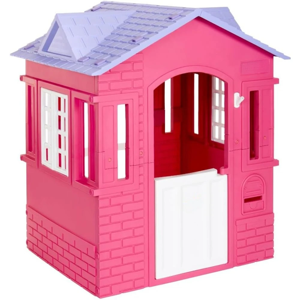 Indoor Outdoor, with Working Doors and Windows, Pink,Large