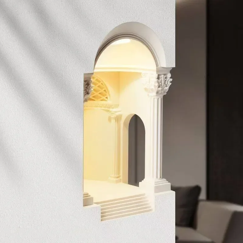 Modern LED Corner Wall Lamp with Motion Sensor for Hallway Staircase Ambient Lighting Decorative Niche Light Fixture Home