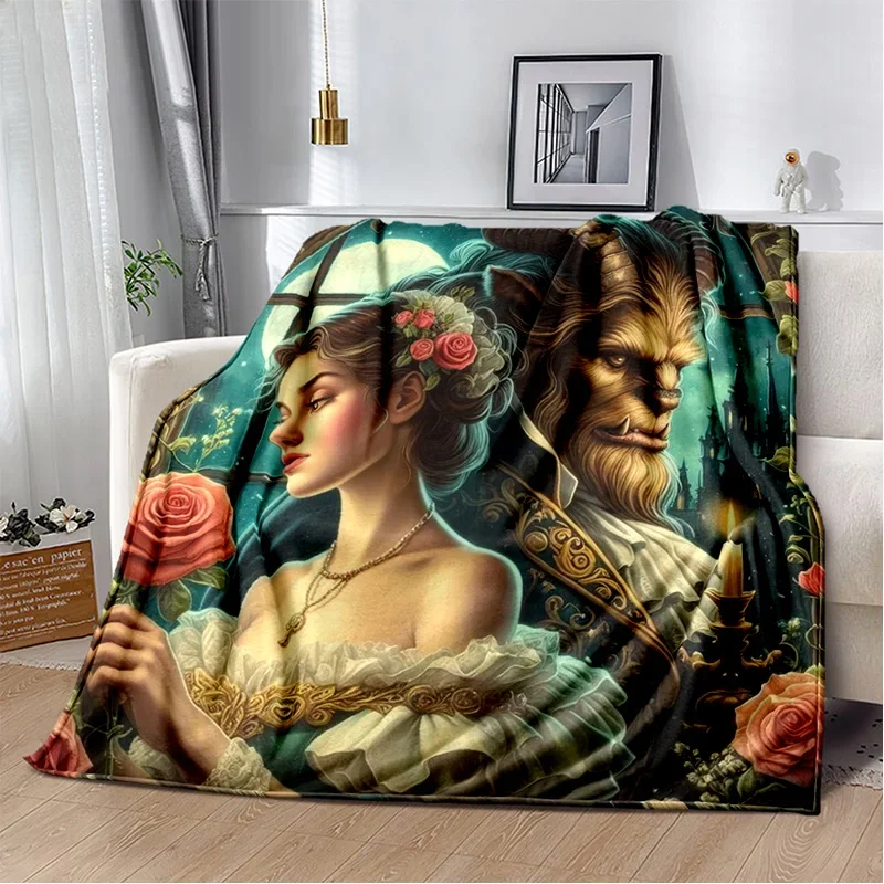 Cartoon 29 Style Beauty and The Beast Soft Flannel Blanket for Bed Bedroom Sofa Picnic,Throw Blanket for Outdoors Leisure Kid 3D