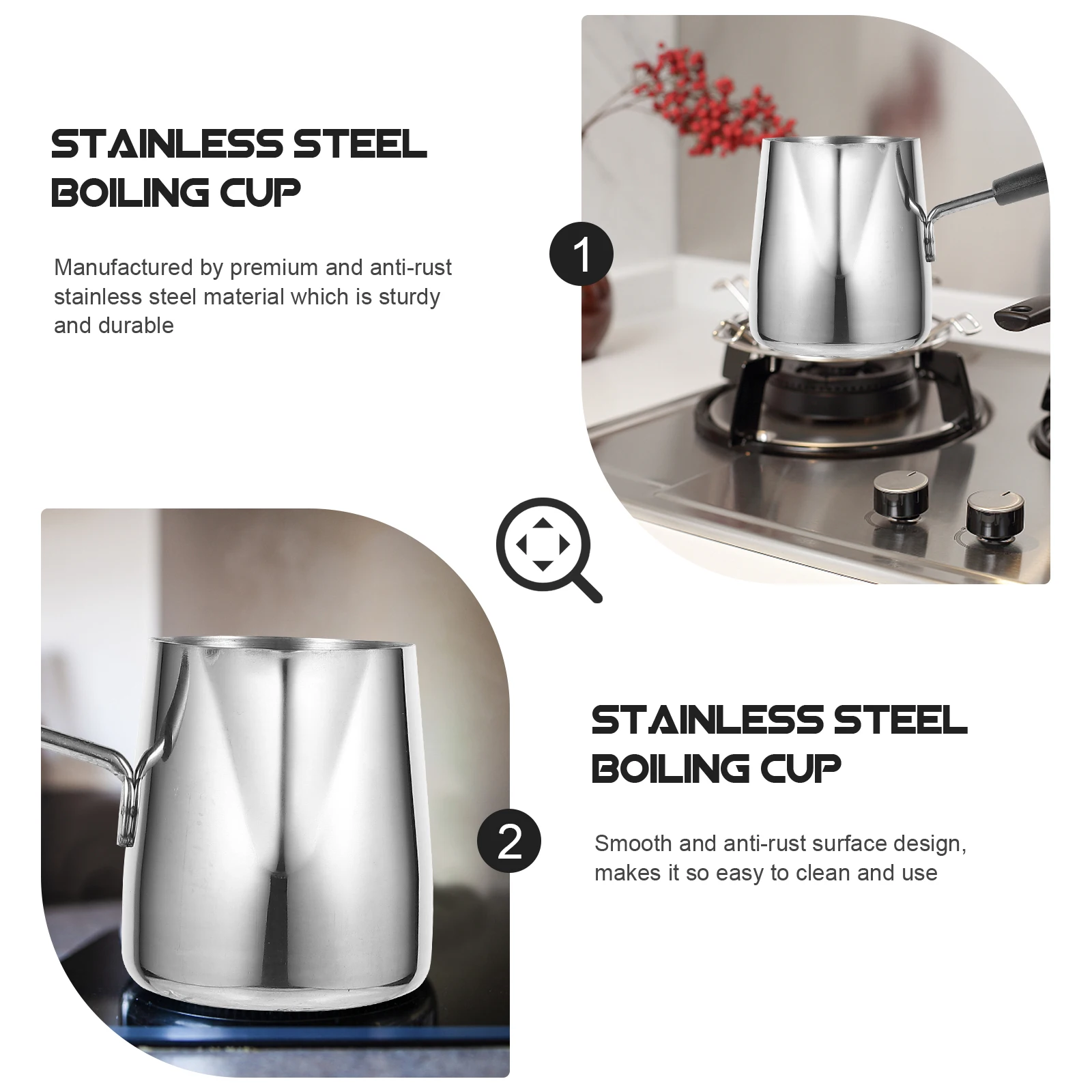 

Stainless Steel 500Ml Large Capacity Anti-Rust Heatable Milk Bubble Thickened Spout Milk Cup For Kitchen Coffee Shop Restaurant