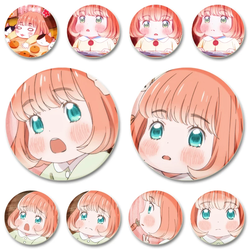 44mm Momo Kawamoto Comic Figure Brooches Anime Cartoon Cute Badge Handmade Stylish Enamel Pins for Backpack Gift Jewelry Clothes