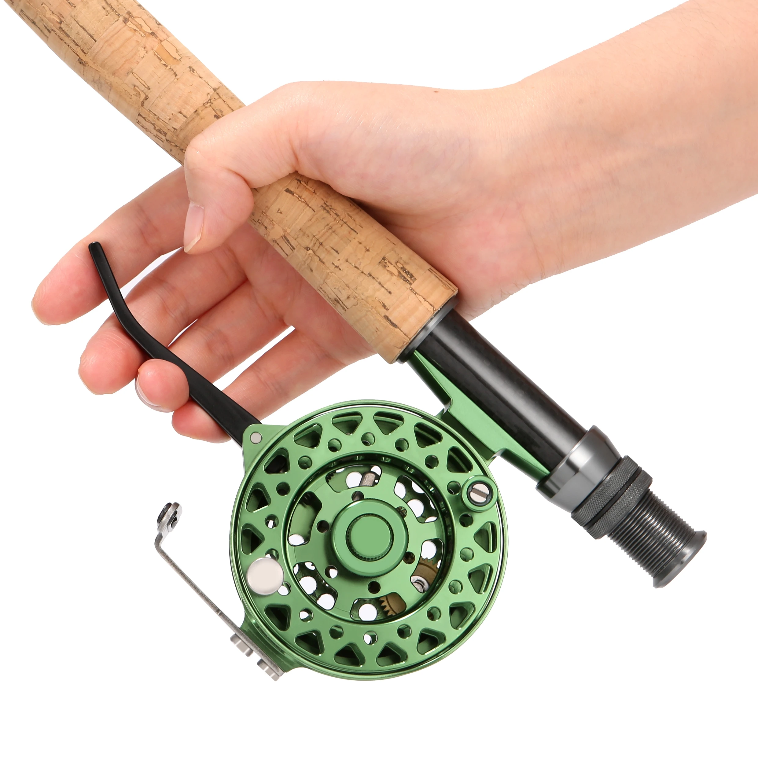 Automatic Fly Fishing Reel Spool Removeable 75mm Diameter Large-Arbour Freshwater Nymph Fishing CNC Machined Aluminum