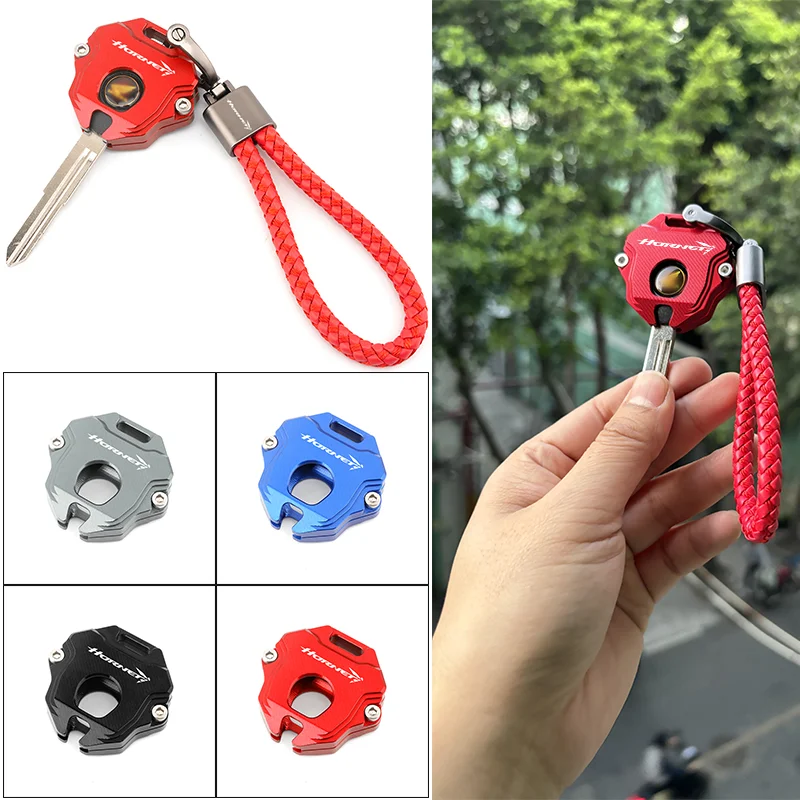 혼다 호넷 CB750 호넷 CB 750 오토바이 액세서리, CNC 키 커버 케이스, 쉘 자수 배지 키링