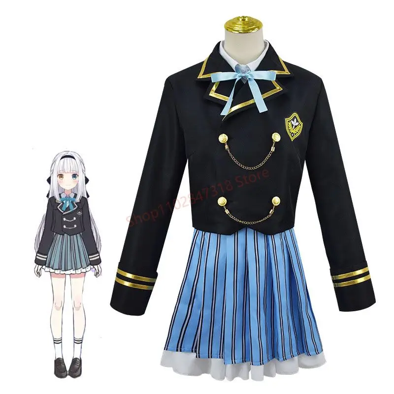 

VTuber Kagura Mea Cosplay Costume Virtual YouTuber Mea's JK Uniform Skirt Set Halloween Party Dressing