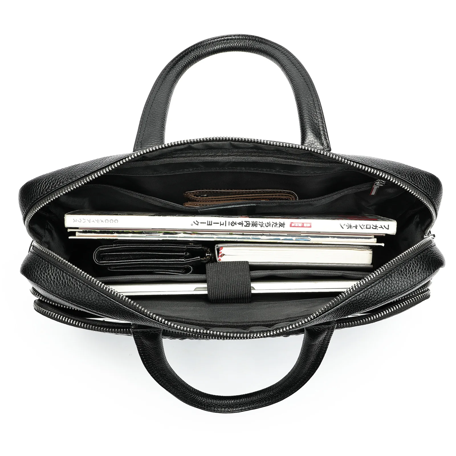 حقيبة أعمال جلد طبيعي 15 بوصة حقيبة كمبيوتر محمول للرجال والنساء حقائب كتف متنقلة جلد البقر بنين حقيبة مدرسية للبنات #4