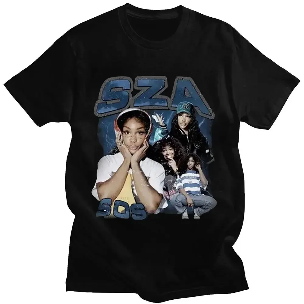 

New Rapper SZA Cotton T-shirt Men's and Women's Cotton T-shirt Casual Summer Street Short Sleeve Fashion Harajuku Y2k T-shirt