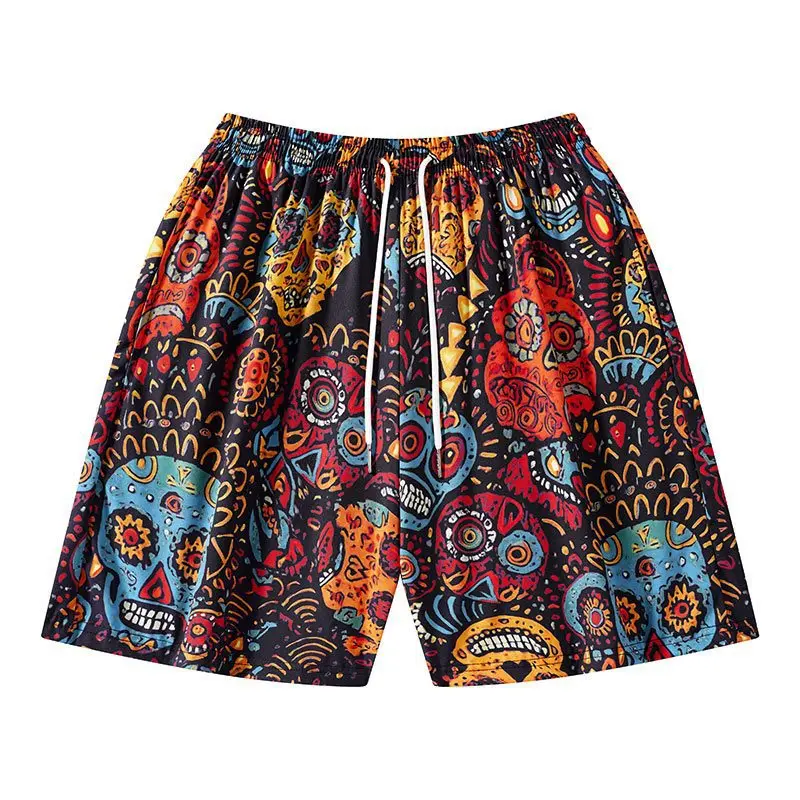 

Cool Breathable Men's Sporty Casual Shorts Summer 2026 Loose Fit Long Trousers Towel Fabric Military Green Mid-Low Waist