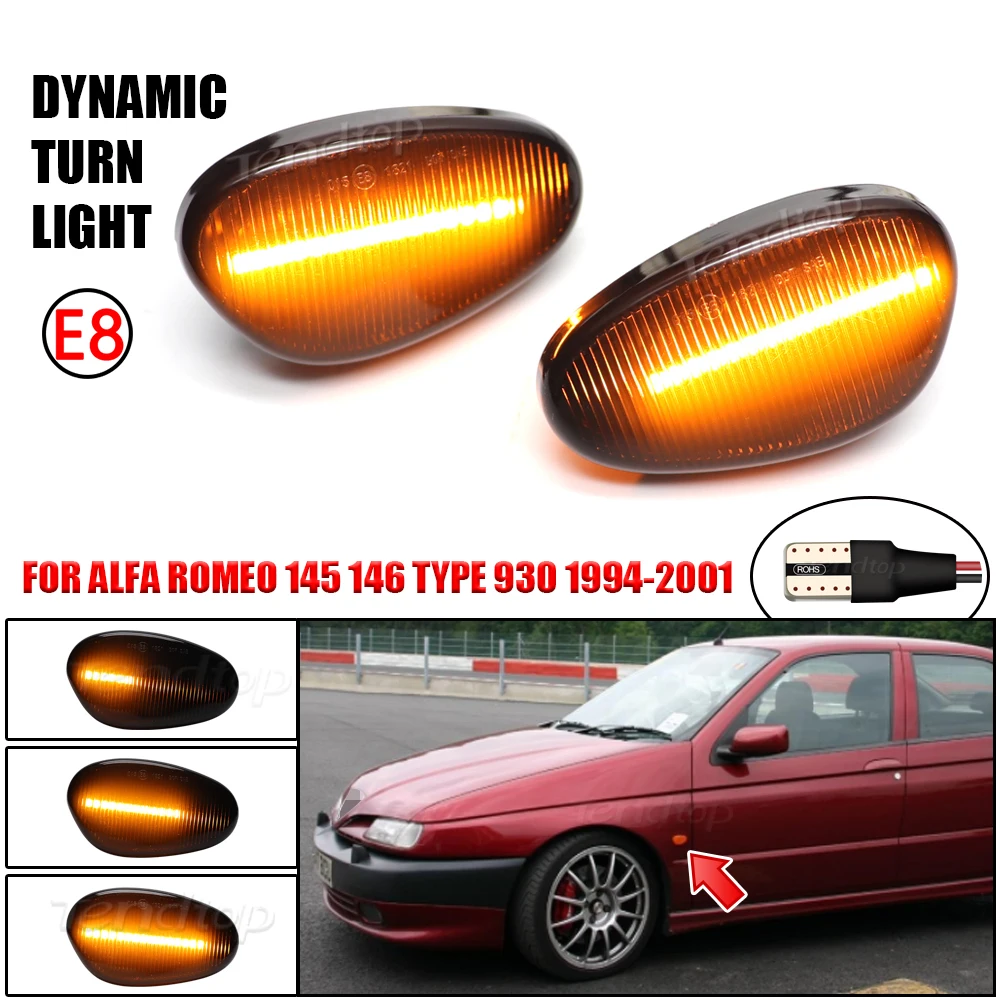 Dynamic LED side Marker Lamp Turn Signal Light  For ALFA ROMEO 145 146 Type 930 155 GTV SPIDER  Car Accessories