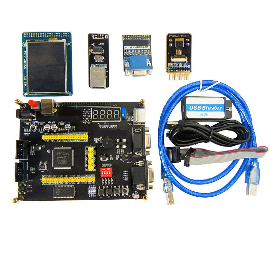 Комплект для обучения электронике FPGA Altera EP4CE6E22C8N Разработка печатной платы DEMO Board OV7670 Камера ЖК-дисплей TFT Ethernet ENC28J60 VGA