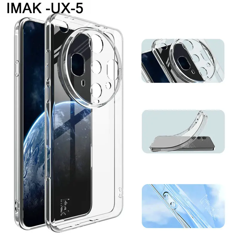 Для OPPO Find X8 Ultra 5G Чехол IMAK UX-5 Прозрачный силиконовый прозрачный мягкий ультратонкий тонкий чехол из ТПУ для OPPO Find X8Ultra 5G Чехлы