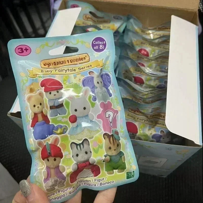 Mini Anime Forest Family Figure, Presentes de aniversário fofos para crianças, Brinquedos genuínos, Saco de sorte da família floresta, Vestir, bebê, Quente