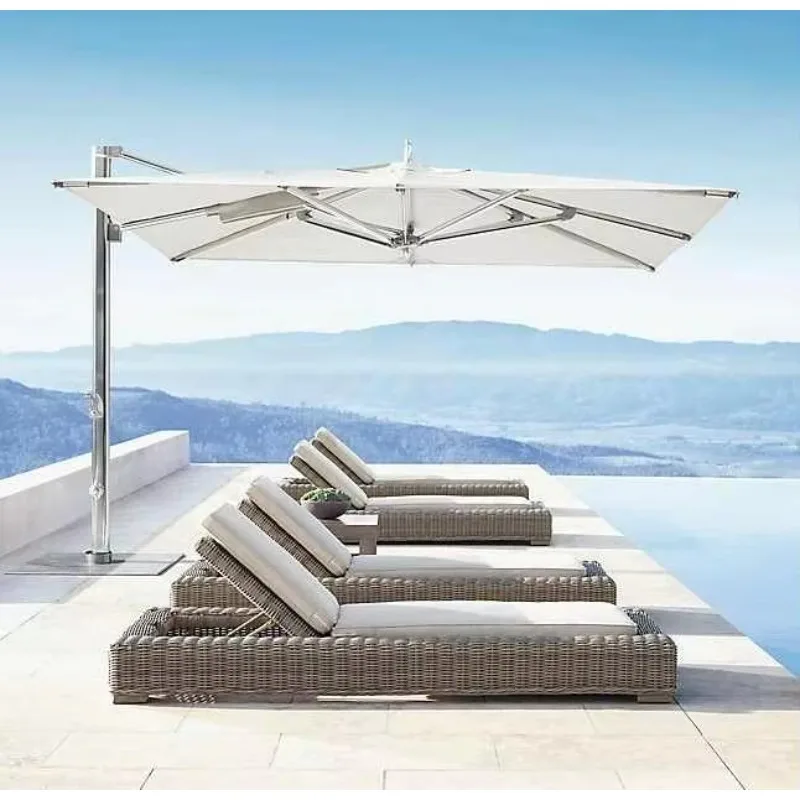 المزيد من تصميم كراسي التشمس رائجة البيع سرير الشاطئ عينة مجانية PE الروطان حديقة حمام سباحة خارجي كرسي صالة كرسي الشاطئ