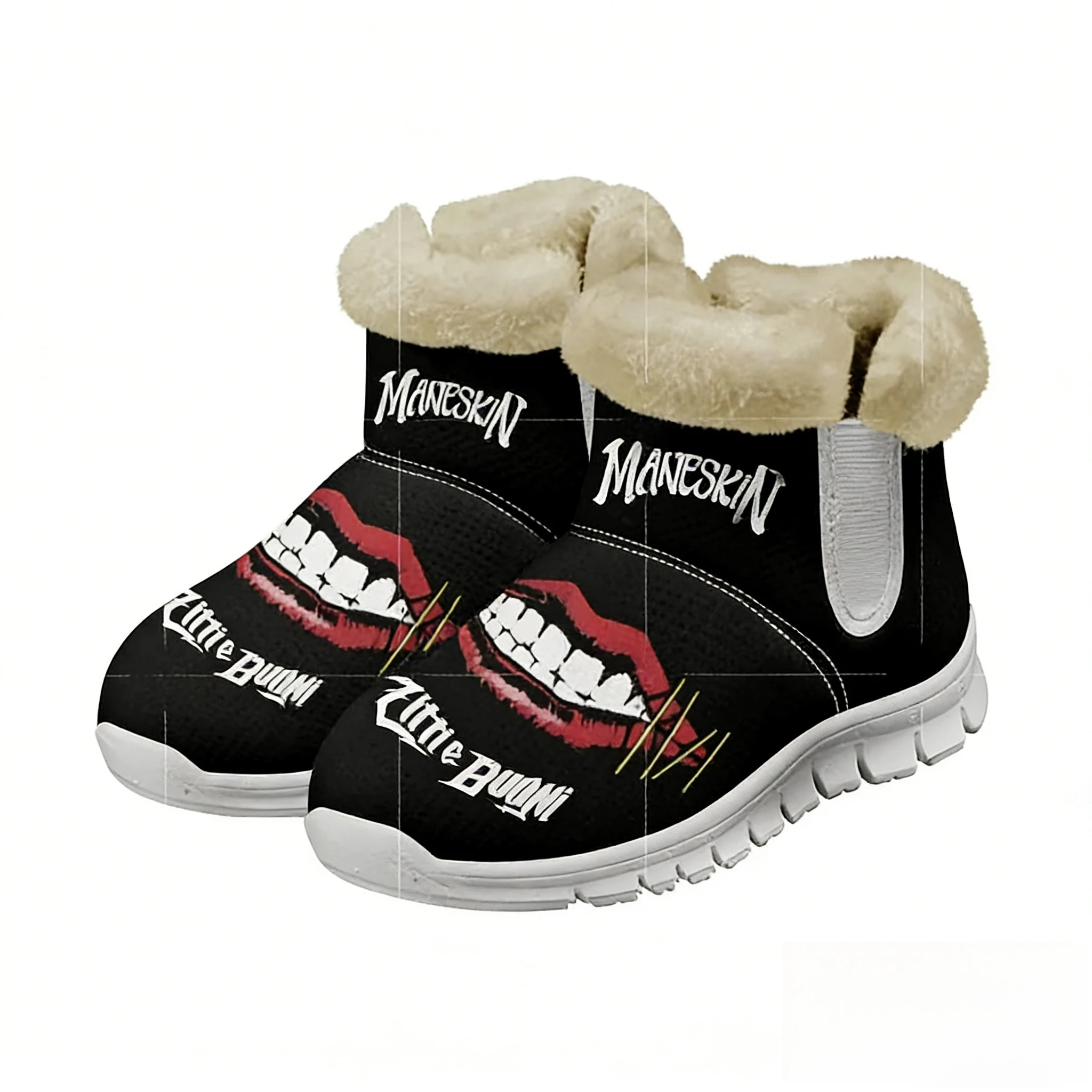 

Сапоги для снега Rock Band Maneskin в стиле хип-хоп, мужские и женские, теплые, высококачественные, повседневные, легкие, спортивные, парные, кастомные кроссовки