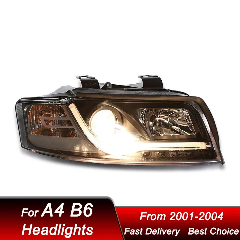 Car Headlights For Audi A4 B6 2001-2004 new style LED Headlamp Assembly Upgrade High Configure Projector Lens Accessories Kit