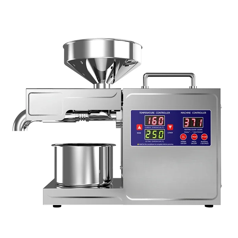 Oil press household small automatic multi-functional household oil residue peanut new frying machine intelligence oil pressure