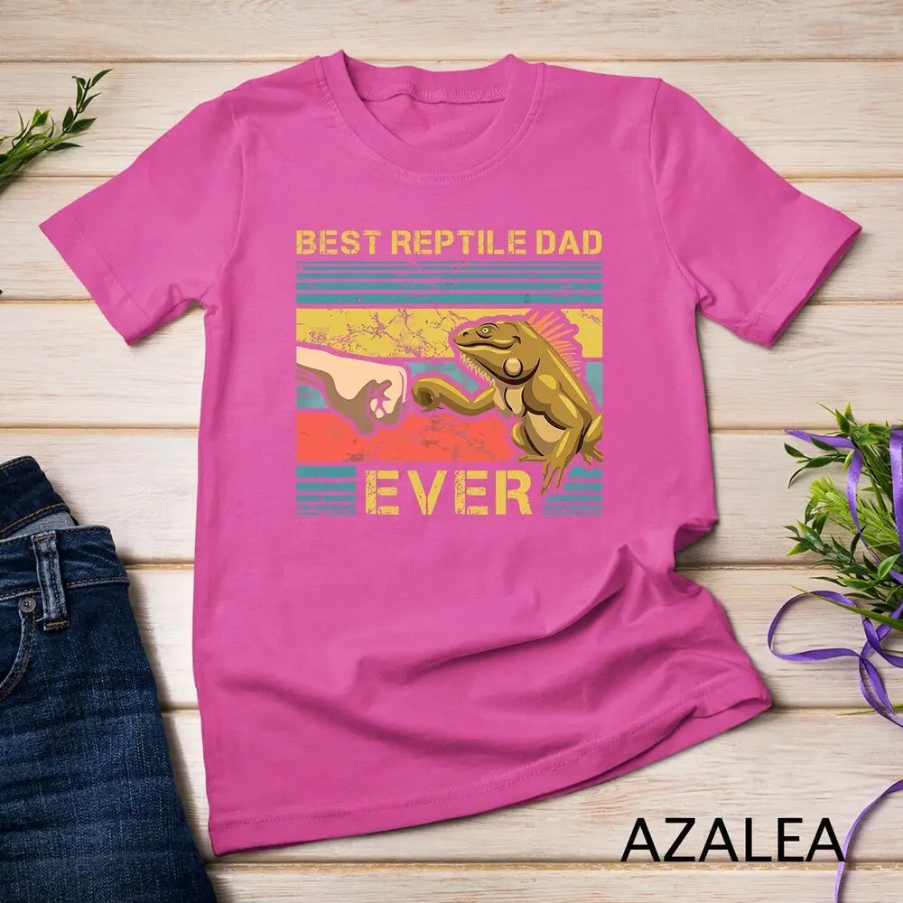 Mens Iguana Dad Funny Iguana Lizard Father Reptile Animal Unisex T-shirt