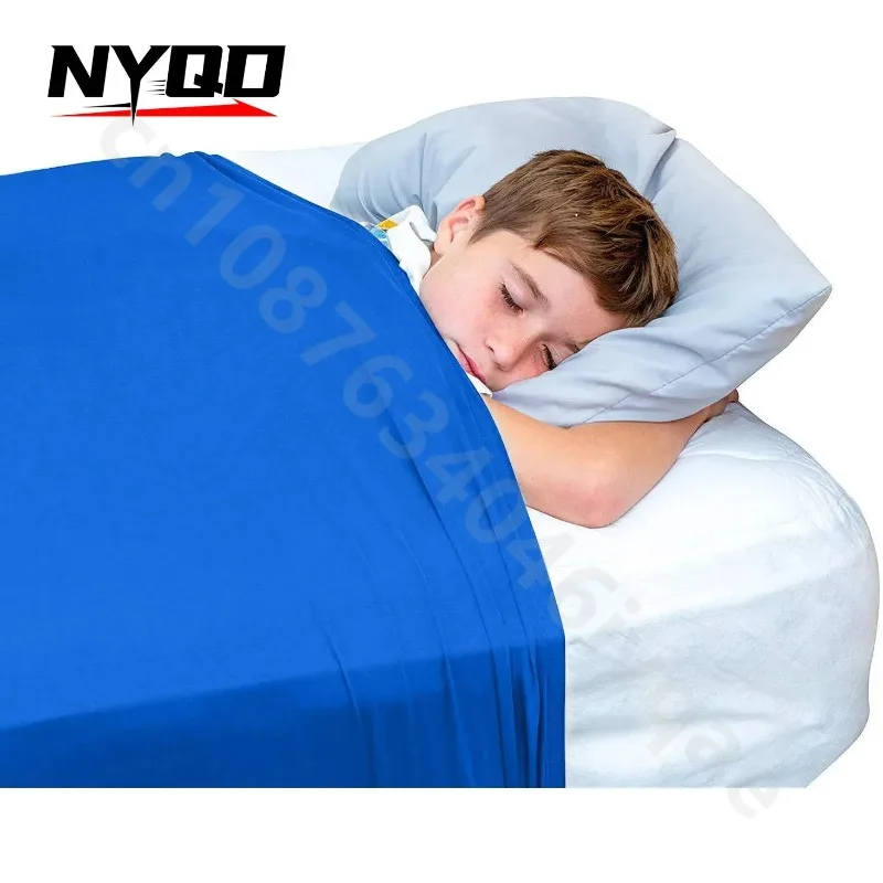 98CM*147CM Kids Sleeping SENSORY BLANKET Children Sensory Compression Sheet Elastic Breathable Pressure Relief Child Bed Cover