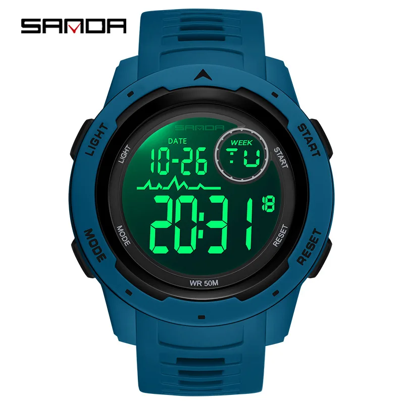 

ANDA2125 Luxury Brand Multi functional Luminous LED Digital Watch Sport 50m Waterproof Watch Men's Junior Electronic Watch
